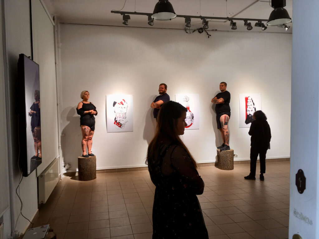 Alex Lukasiewicz's "Art and body" BA diploma exhibition at New Media Department in Academy of Fine Arts in Warsaw, June 2018
